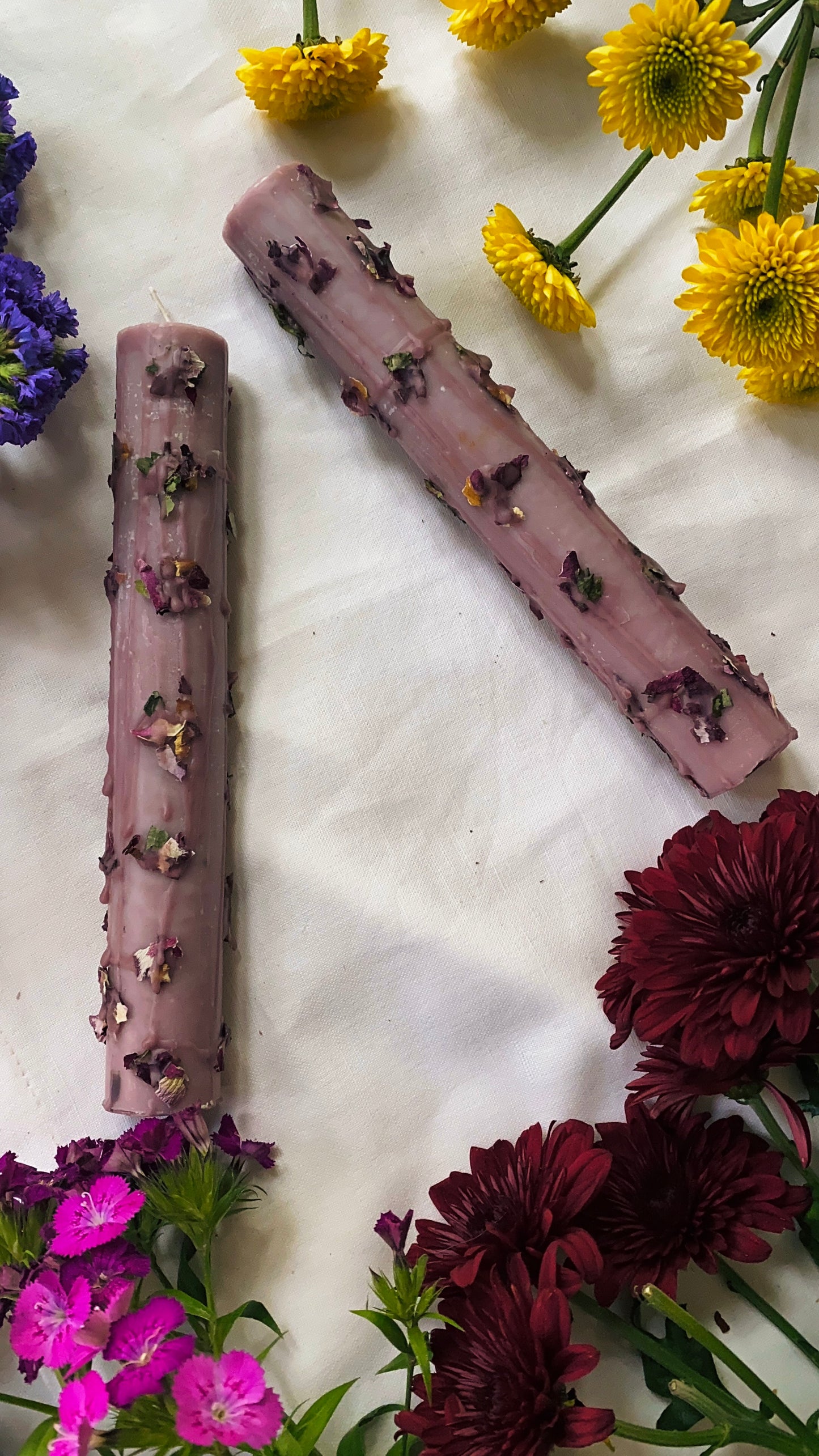 Maroon Botanical Taper