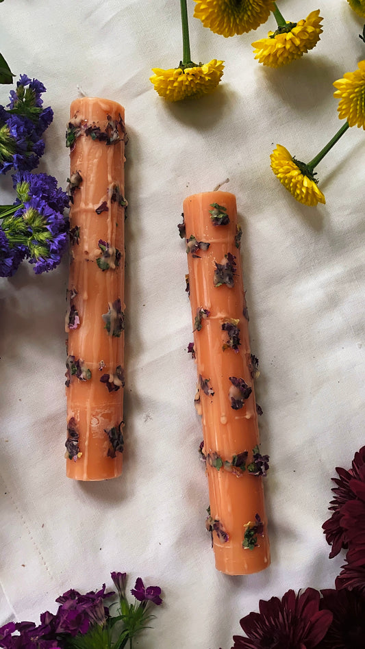 Orange Botanical Taper