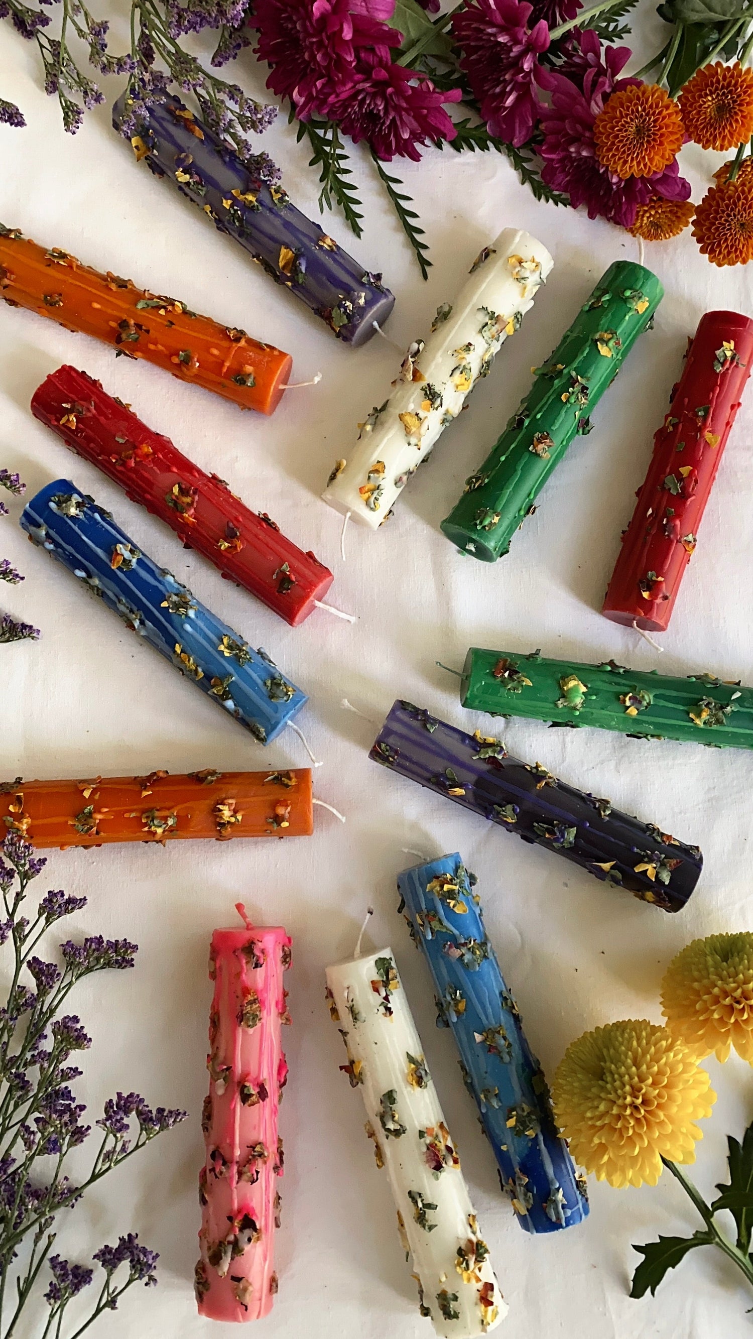 Botanical Taper Candles