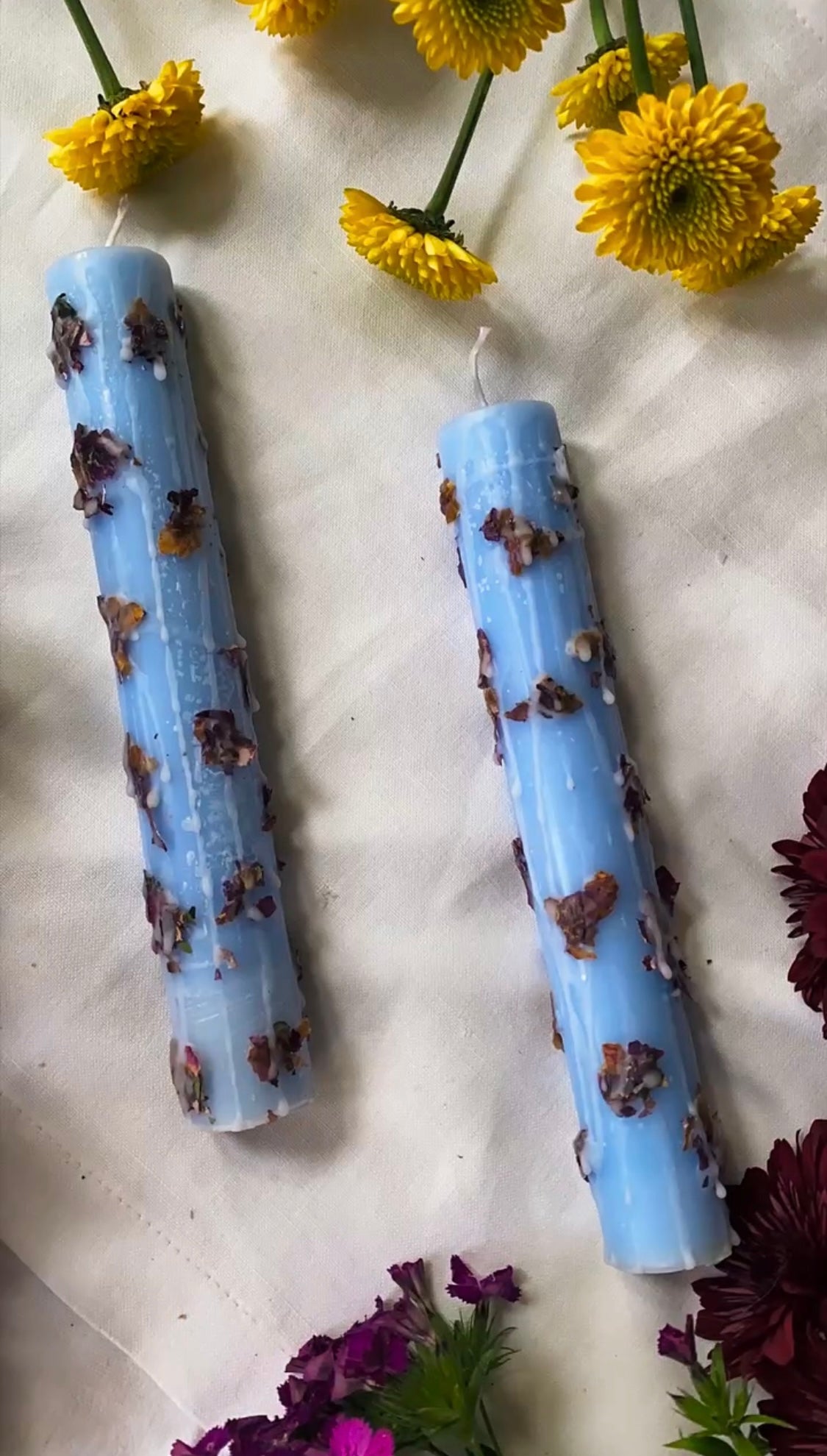 Blue Botanical Taper