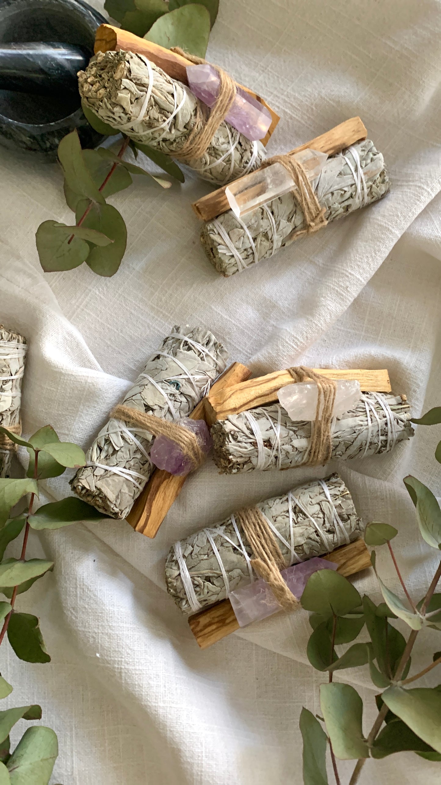 Sage Palo Santo & Crystals