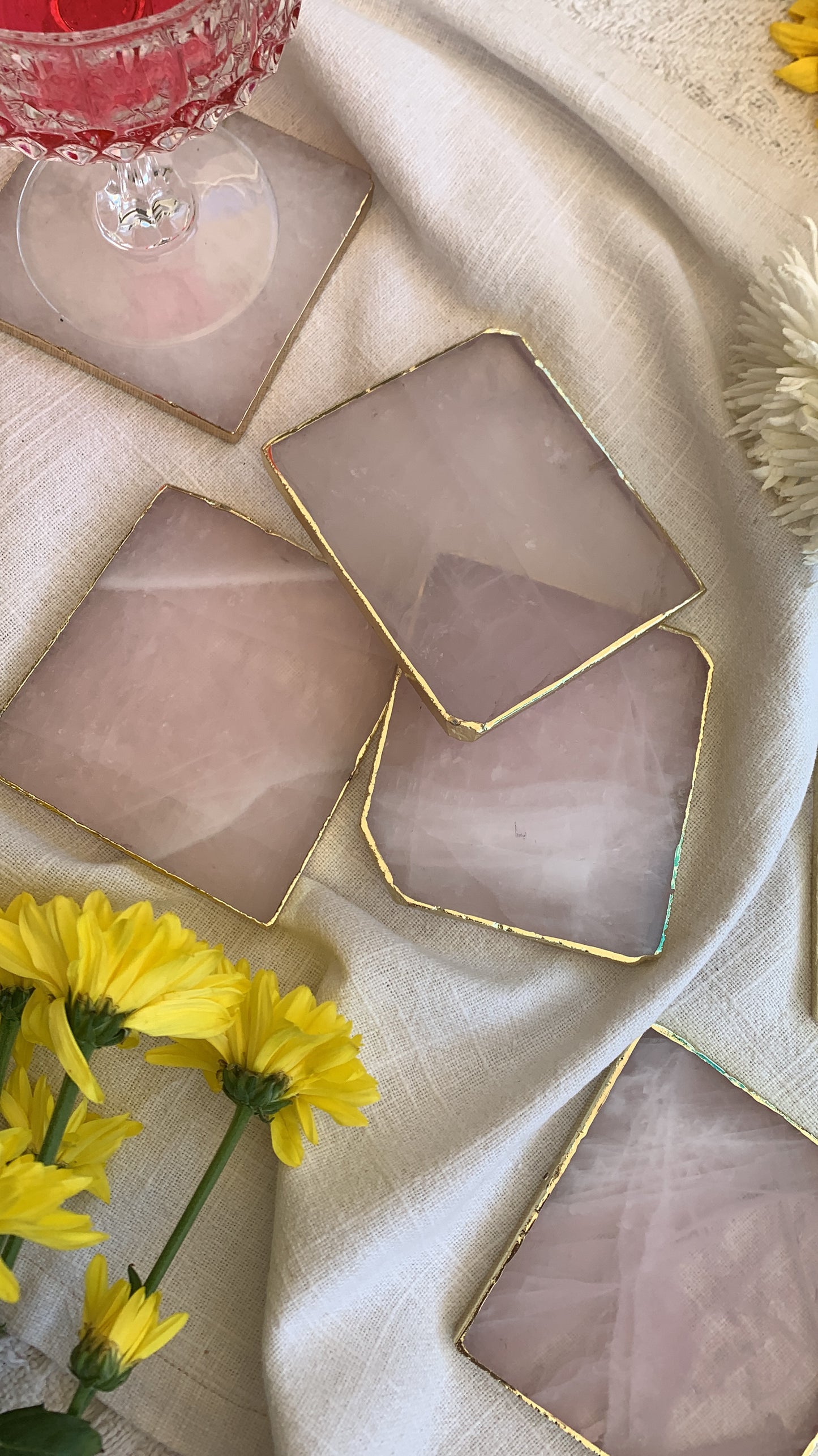 Rose Quartz Coaster